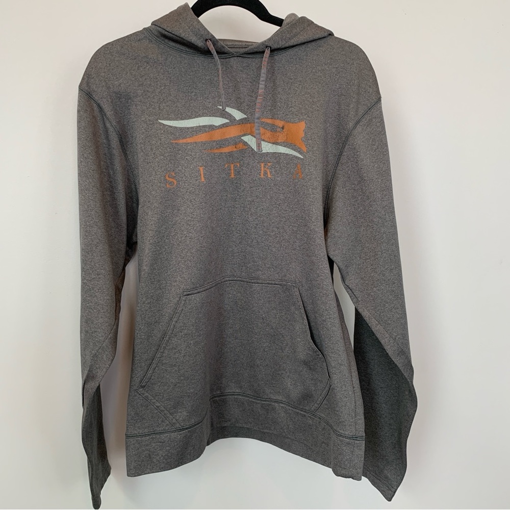 Sitka Men's Gray Logo Hoodie